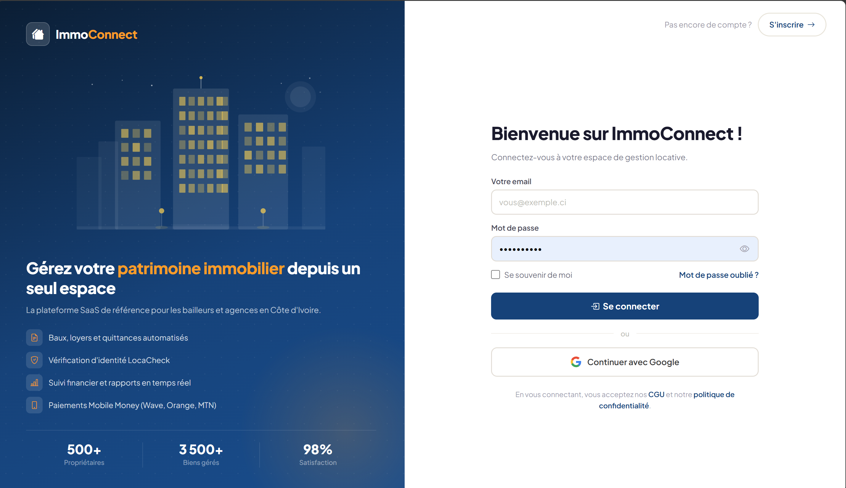 ImmoConnect — SaaS Immobilier